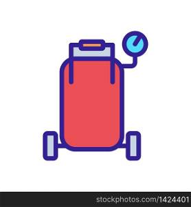 mobile air compressor top view icon vector. mobile air compressor top view sign. color symbol illustration. mobile air compressor top view icon vector outline illustration