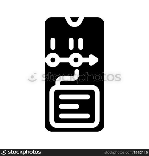 mobile app for planning glyph icon vector. mobile app for planning sign. isolated contour symbol black illustration. mobile app for planning glyph icon vector illustration