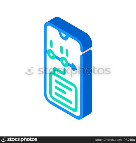 mobile app for planning isometric icon vector. mobile app for planning sign. isolated symbol illustration. mobile app for planning isometric icon vector illustration