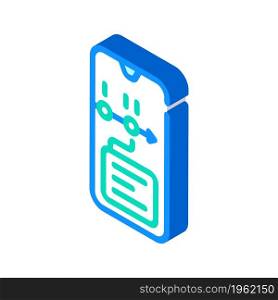 mobile app for planning isometric icon vector. mobile app for planning sign. isolated symbol illustration. mobile app for planning isometric icon vector illustration