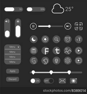 mobile app icon set user interface clean design