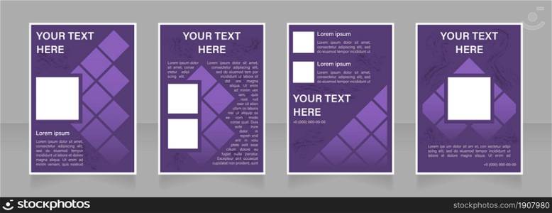 Mobile app presentation blank brochure layout design. Business ad. Vertical poster template set with empty copy space for text. Premade corporate reports collection. Editable flyer paper pages. Mobile app presentation blank brochure layout design