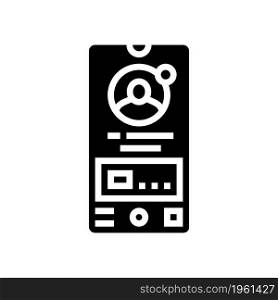 mobile application glyph icon vector. mobile application sign. isolated contour symbol black illustration. mobile application glyph icon vector illustration