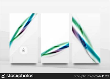 Mobile application interface background, user interface - UI. Smartphone screen mockup gui - wave pattern