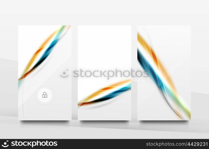 Mobile application interface background, user interface - UI. Smartphone screen mockup gui - wave pattern