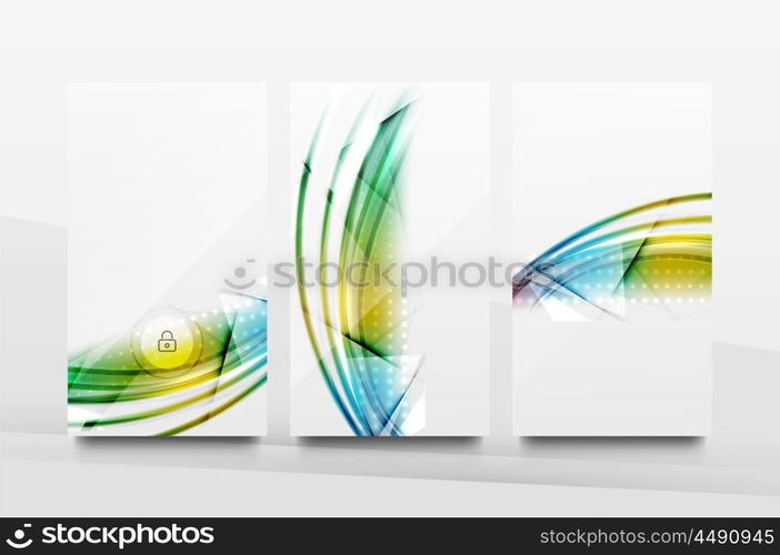 Mobile application interface background, user interface - UI. Smartphone screen mockup gui - wave pattern