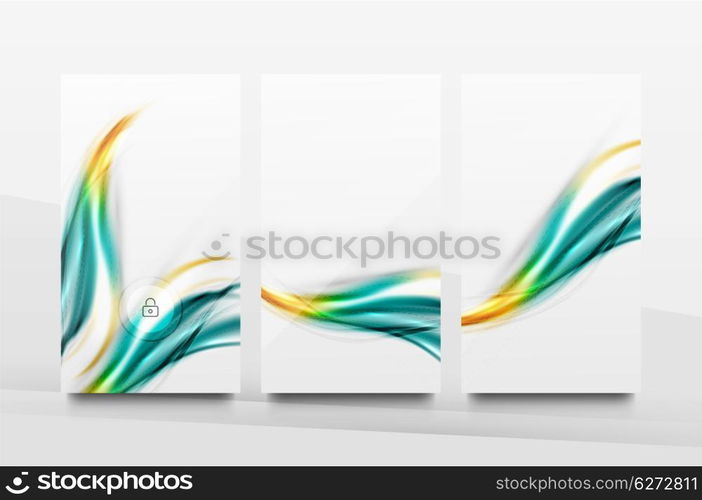 Mobile application interface background, user interface - UI. Smartphone screen mockup gui - wave pattern