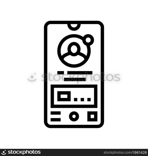 mobile application line icon vector. mobile application sign. isolated contour symbol black illustration. mobile application line icon vector illustration