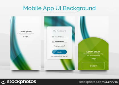 Mobile background ui. Mobile background ui - geometric abstract pattern. Application wallpaper blank layout