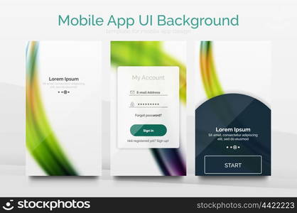 Mobile background ui. Mobile background ui - geometric abstract pattern. Application wallpaper blank layout