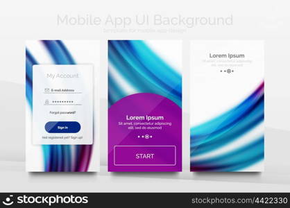 Mobile background ui. Mobile background ui - geometric abstract pattern. Application wallpaper blank layout