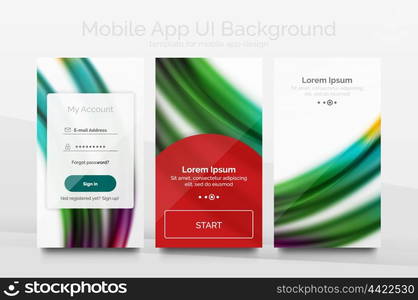 Mobile background ui. Mobile background ui - geometric abstract pattern. Application wallpaper blank layout