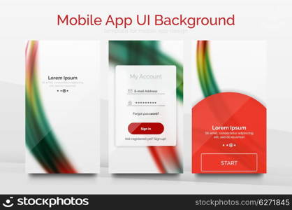 Mobile background ui. Mobile background ui - geometric abstract pattern. Application wallpaper blank layout