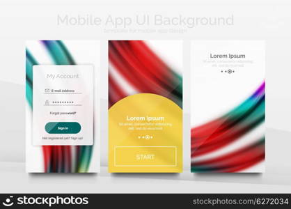 Mobile background ui. Mobile background ui - geometric abstract pattern. Application wallpaper blank layout