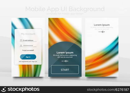 Mobile background ui. Mobile background ui - geometric abstract pattern. Application wallpaper blank layout