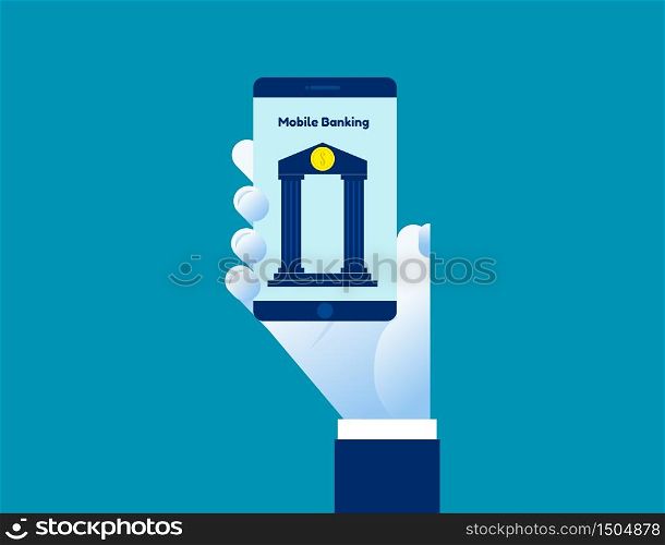 Mobile banking. Concept technology vector illustration, Money Transaction, Payment, Online Financial Transactions