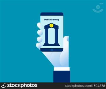 Mobile banking. Concept technology vector illustration, Money Transaction, Payment, Online Financial Transactions
