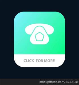 Mobile, Call, Telephone, Phone Mobile App Button. Android and IOS Glyph Version
