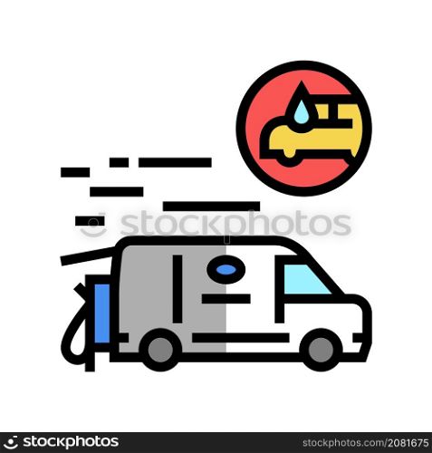 mobile car wash color icon vector. mobile car wash sign. isolated symbol illustration. mobile car wash color icon vector illustration