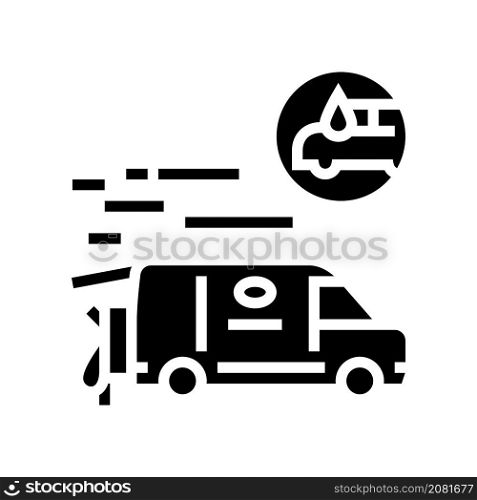 mobile car wash glyph icon vector. mobile car wash sign. isolated contour symbol black illustration. mobile car wash glyph icon vector illustration