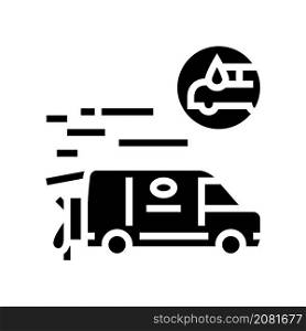 mobile car wash glyph icon vector. mobile car wash sign. isolated contour symbol black illustration. mobile car wash glyph icon vector illustration