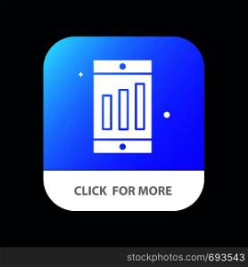 Mobile, Cell, Chart Mobile App Button. Android and IOS Glyph Version