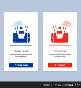 Mobile, Cell, Man, Technology Blue and Red Download and Buy Now web Widget Card Template