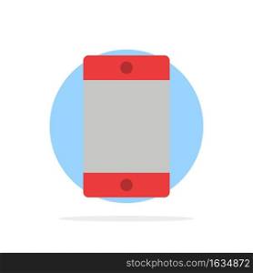 Mobile, Cell, School Abstract Circle Background Flat color Icon