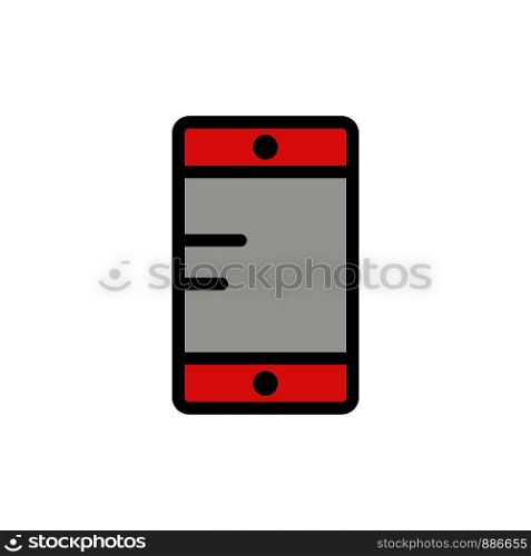 Mobile, Cell, School Flat Color Icon. Vector icon banner Template