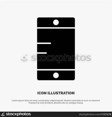 Mobile, Cell, School solid Glyph Icon vector