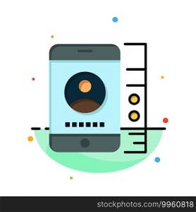 mobile, Cell, Service, Phone Abstract Flat Color Icon Template