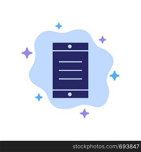 Mobile, Cell, Text Blue Icon on Abstract Cloud Background