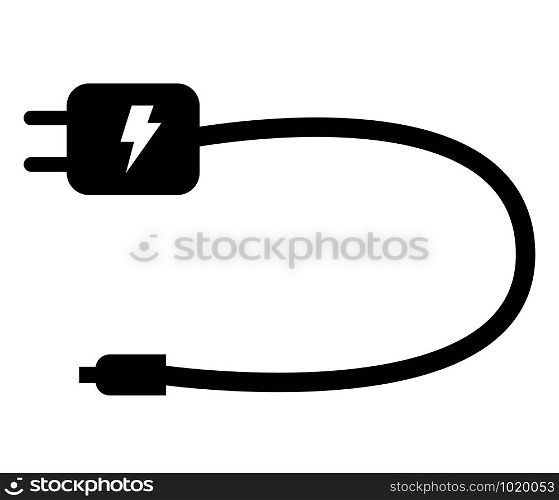 mobile charger icon on white background. flat style. mobile charger icon for your web site design, logo, app, UI. mobile charger electronic device sign.