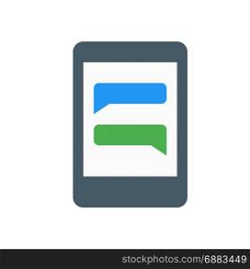 mobile chat, icon on isolated background