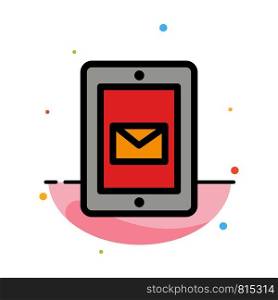 Mobile, Chat, Service, Support Abstract Flat Color Icon Template