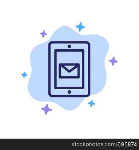 Mobile, Chat, Service, Support Blue Icon on Abstract Cloud Background