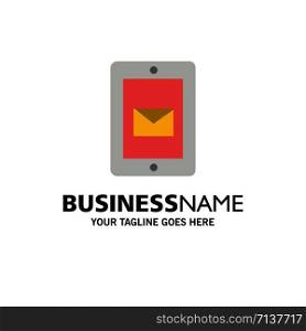 Mobile, Chat, Service, Support Business Logo Template. Flat Color