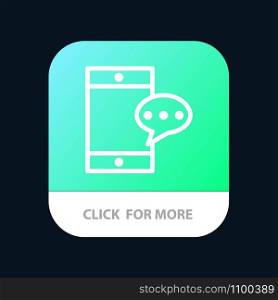 Mobile, Chatting, Cell Mobile App Button. Android and IOS Line Version