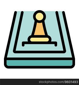 Mobile chess game icon outline vector. Online board. Play checkmate color flat. Mobile chess game icon vector flat