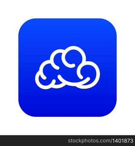 Mobile cloud icon blue vector isolated on white background. Mobile cloud icon blue vector