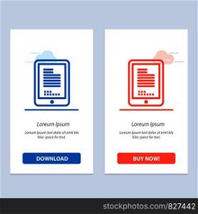 Mobile, Coding, Hardware, Cell Blue and Red Download and Buy Now web Widget Card Template