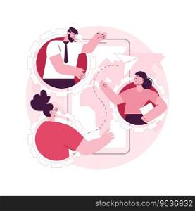 Mobile collaboration abstract concept vector illustration. Collaborative devices and tools, mobile enterprise teamwork, innovative networking app software,  high-profile project, abstract metaphor.. Mobile collaboration abstract concept vector illustration.