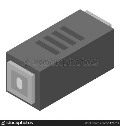 Mobile data adapter icon. Isometric of mobile data adapter vector icon for web design isolated on white background. Mobile data adapter icon, isometric style