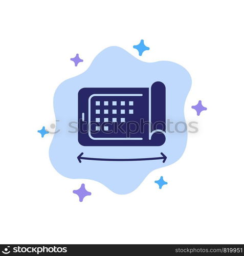 Mobile, Display, Technology, Flexible Blue Icon on Abstract Cloud Background