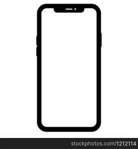 Mobile electronic cell phone Illustration empty screen vector