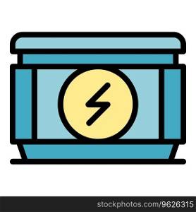 Mobile equipment icon outline vector. Electric energy. Gas machine color flat. Mobile equipment icon vector flat