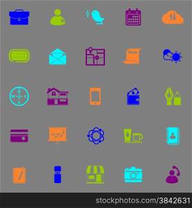 Mobile fluorescent color icons, stock vector