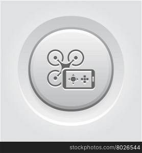 Mobile Gadgets Icon. Mobile Gadgets Icon. Mobile Devices and Services Concept Grey Button Design