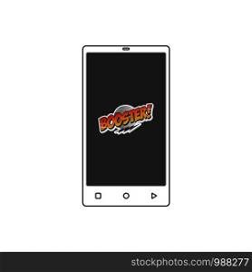 mobile hand phone theme turbo booster signal connection vector. mobile hand phone theme turbo booster signal connection