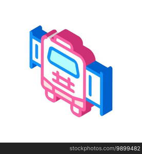 mobile house with pull-out module isometric icon vector. mobile house with pull-out module sign. isolated symbol illustration. mobile house with pull-out module isometric icon vector illustration